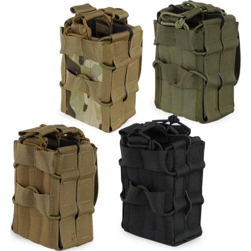 New Hunting Airsoft Pistol Magazine Pouch Speed Gear MOLLE Double Mag Pouch Tactical Vest Accessory Adjustable