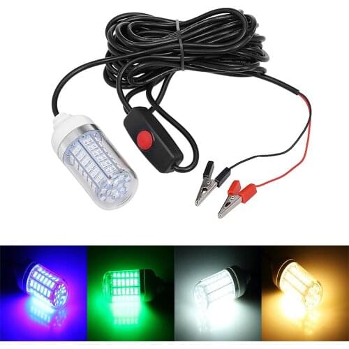 12V Fishing Light 108 LED Underwater Fishing Light IP68 Lures Finder Lamp Attracts Prawns Squid Krill Green Light