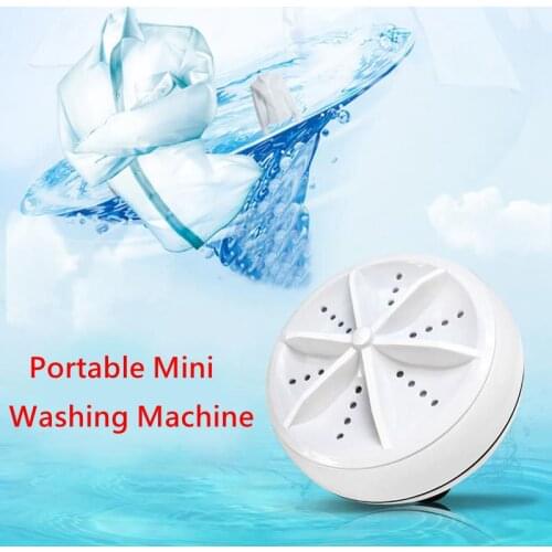 2 in 1 Portable Mini Washing Machine Ultrasonic Washer with USB Cable Convenient 4-gear Adjustable for Home Travel Business Trip