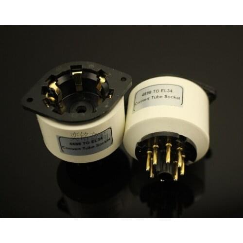 Gold-plated tube holder 4699 to EL34 tube conversion seat, suitable for DIY tube amplifier