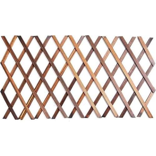 Expanding Wooden Garden Wood Pull Mesh Wall Fence Grille for Home Garden Sub Garden Decoration Climbing Frame