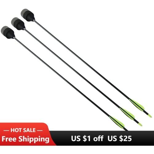 Archery Soft Fiberglass Arrow with Foam Arrowhead for Outdoor Shooting Games