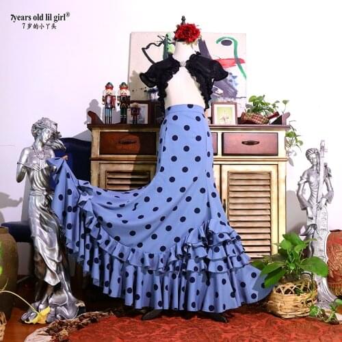 Dance Wear Spanish Flamenco Costume Performor Dress Women Girl Gyspy FestivalDTT47