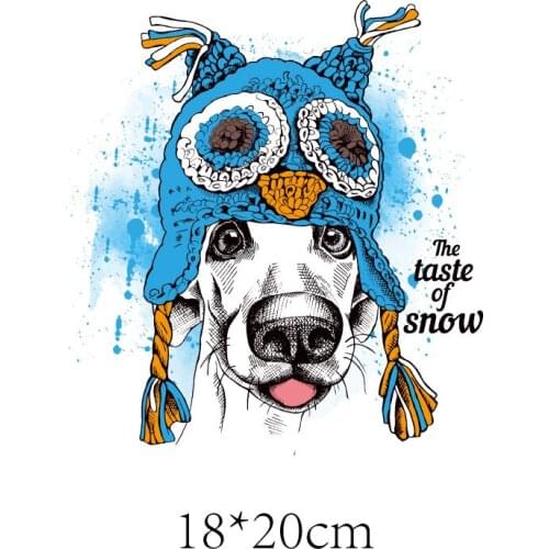 Cute Cartoon Dog Patches Thermal Stickers on Clothes Iron-on Transfers for Clothing Thermoadhesive Patch Diy Applique for Kids