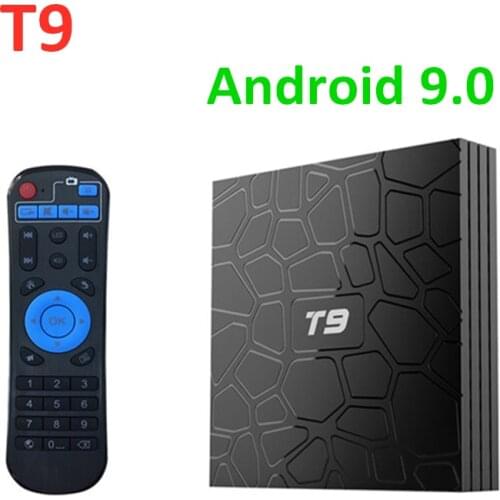 4GB RAM 64GB ROM Android 9.0 TV Box T9 RK3318 Quad Core USB 3.0 Smart Ultra HD 4K T9 Set Top Box 5G Dual WIFI