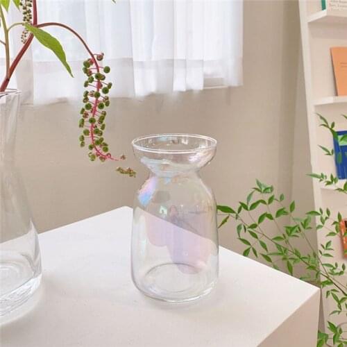 Flower Vase For Table Decoration Living Room Glass Vase Mariage Tabletop Terrarium Glass Containers Floral Table Vase Nordic