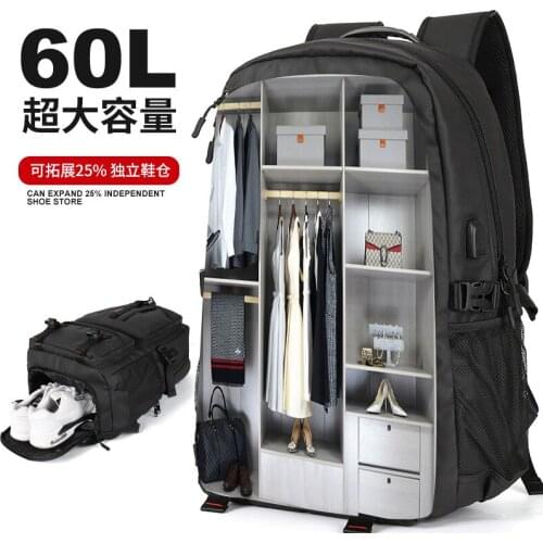 Large Capacity Backpack Mens Oversized Mens Backpack Travel Luggage Outdoor Mountaineering Bag Business Travel Bag