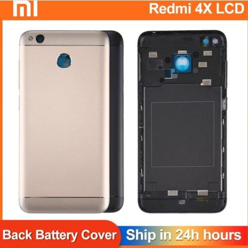 AAA Quality For Xiaomi Redmi 4X Back Battery Door Cover Housing + Camera Glass Lens + Power Volume Button Replacement Parts