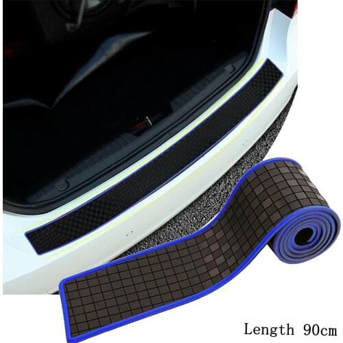 Car Trunk Door Sill Plate Protector Pad Cover Car Rear Bumper Guard Rubber Mouldings Pad Trim Cover Strip Car Styling 90*8cm NEW