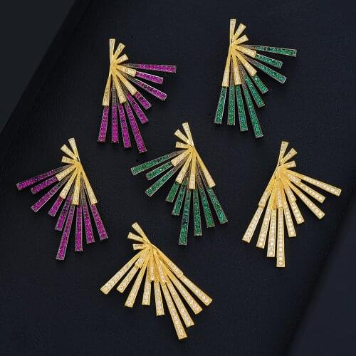 GODKI New Luxury Sparkling Earrings For Women Nigerian Style Full Cubic Zirconia Inlaid Dangle Drop Earrings Statement Jewelry