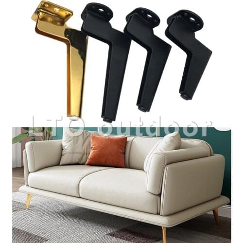 1/4 Pcs Feet for Metal Hardware Furniture, Table Chair Mount Sofa TV Cabinet Bathroom Gold Black Support Feet Light Luxury