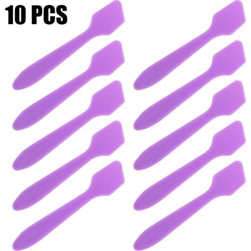 10pcs/set Mini Cosmetic Spatulas Cream Facial Makeup Mask Mixing Spoon DIY Beauty Tools Eye Facial Makeup Brush Set Applicator