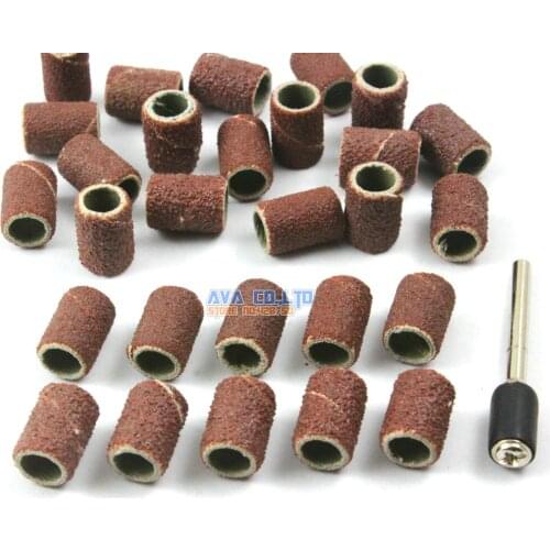 150 Pieces 120 Grit 8mm Sanding Band Drum Sleeve 3mm Shank