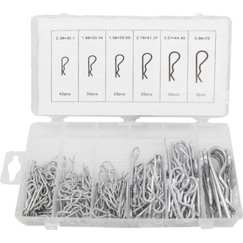 150pcs/box R Type Cotter Pin Double M2-M8 B-type Safety Pins W/ Box