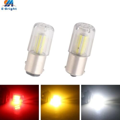 2pcs DC 12V COB LED P21W 1156 BA15S PY21W BAU15S P21/5W 1157 BAY15D Turn Signal Tail Light Car Light White Red Amber