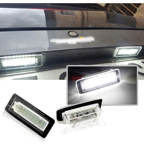 2x 18 SMD LED License Plate Number Light Lamp Error Free For Benz Smart Fortwo Coupe Convertible 450 451 W450 W453