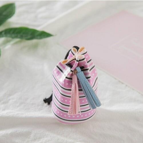 30PCS / LOT Girl Coin Bag Cartoon Sweet Zero Wallet Mini Key Bag Circular Closure Drawstring Bag Data Line Storage Bag