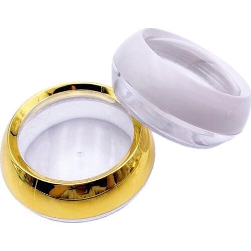 Wholesale 20G 50G Acrylic Plastic Cream Jar Gold White Empty Capsule Packaging Box Refillable Cosmetic Essence Container