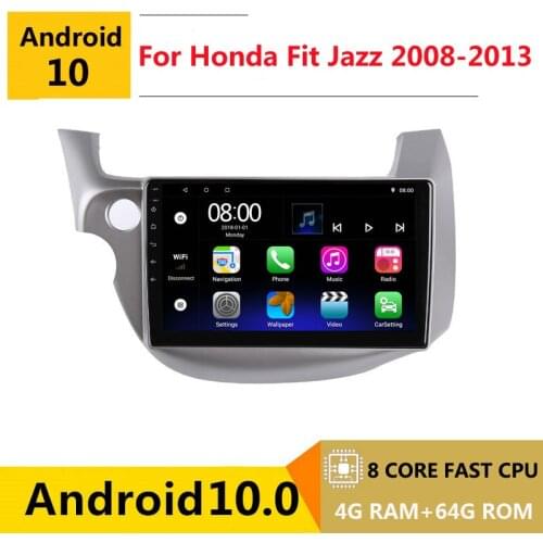 2 din 8 core android 10 car radio auto stereo for honda fit jazz 2 GG 2008 2010 2012 2013 navigation GPS DVD Multimedia Player