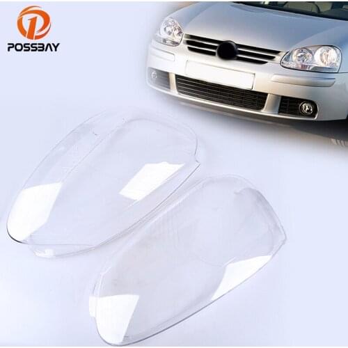 POSSBAY Car Headlight Lens Clear Cover Replacement Head Lamp Shade for 2005-2010 Volkswagen Jetta Sedan Headlight Lenses