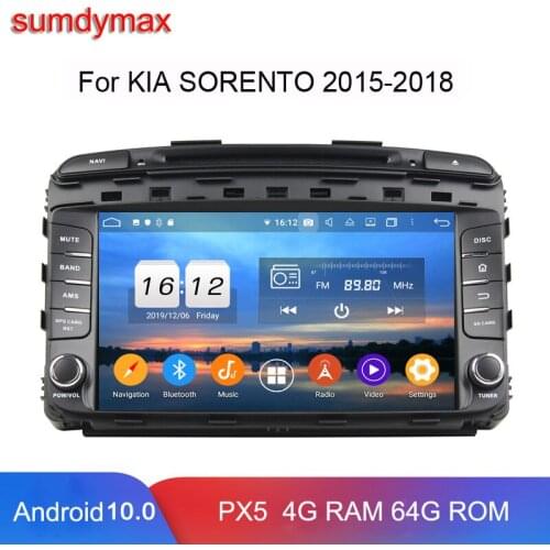 Android10 car multimedia player for KIA sorento 2015 2016 2017 2018 2019 gps navigation car radio audio stereo Carplay auto