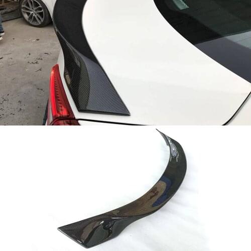 Car Carbon Fiber Rear Tail Trunk Boot Lid Lip Wing Spoiler For Maserati Ghibli SQ4 2014 2015 2016 2017