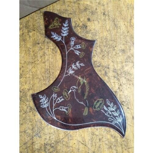 Free shipping new top quality Thickness pick guard Acoustic guitar Humming bird pick-guard 2 mm thick celluloid pickguards