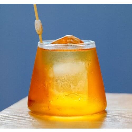 200-300ml Fuji Mountain Whisky Glass Cocktail Glass Beer Mug BarGlass Cup Drink Glass Lead-free Wine Glass Flat Bottom Wild Cup