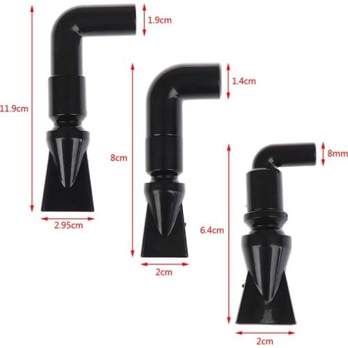 Black Aquarium Tank Pump Duckbill Water Outlet Nozzle Duckbilled Return Pipe Fitting Size S/M/L 1pc