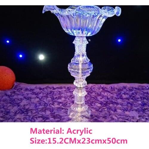 Crystal Wedding Centerpiece Flower Stand Candle Holder Cake Stand crystal vase for Wedding Party Event Decoration