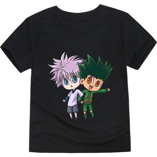 Hunter X Hunter Killua Zoldyck Cartoon Kids T-Shirts Baby Boys Anime Funny T shirt Children Summer Tops Girls Clothes