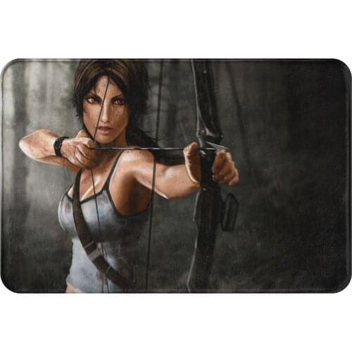 Tomb Raider Game Non-slip Doormat Lara Croft Living Room Kitchen Mat Welcome Carpet Indoor Modern Decor