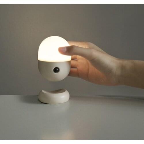 Capsule Induction Lamp LED Night Light With Motion Sensor Strong Magnet USB Rechargeable Stair Sensor Light Bedside Lamp