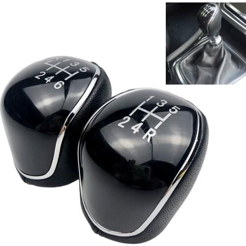 5/6 Speed Leather Gear Shift Knob For Ford Car Styling Accessories Gear Knob Shifter Lever Stick Pen Head Handball