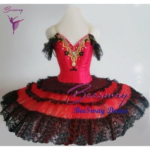 Red ballet tutu dress classical profissional Don Quixote variation ballet tutus Swan lake variation ballet dance costume