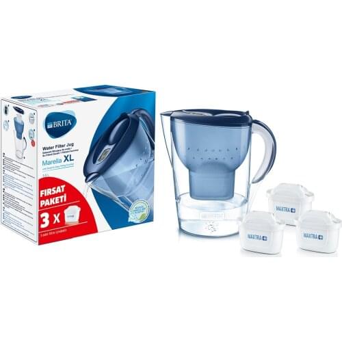 Marella XL 3 Filter Water Purifier Jug-Blue