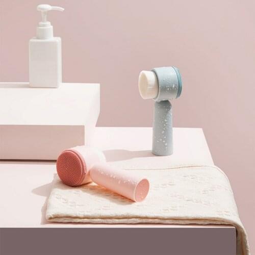 Facial massage brush, pore and bristles cleaning brush, manual silicone blackhead removal brush, female facial cleaning brush