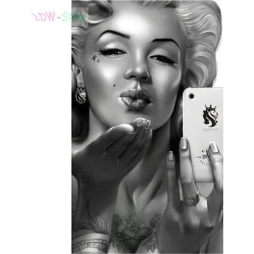 Marilyn Monroe & kiss full pasted drill Diamond embroidery 5D DIY diamond painting Cross Stitch picture home decoration NEW195