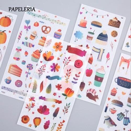 6pc/pack Wonderful Forest Party Decorative Stationery Stickers Scrapbooking DIY Diary Album Stick Lable Journal Stickers