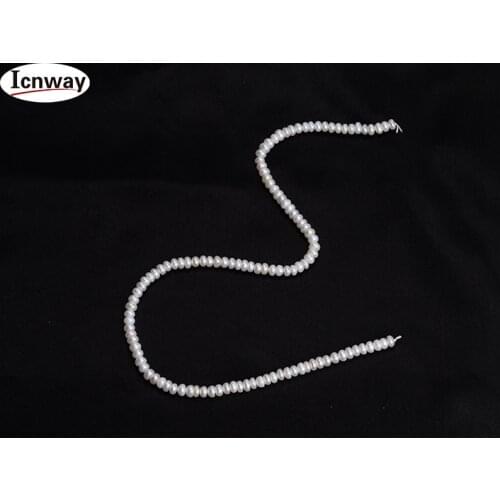 Natural Freshwater Pearl white 5-6mm semiround For Jewelry Making 15inches DIY necklace bracelet earring FreeShipping Wholesale