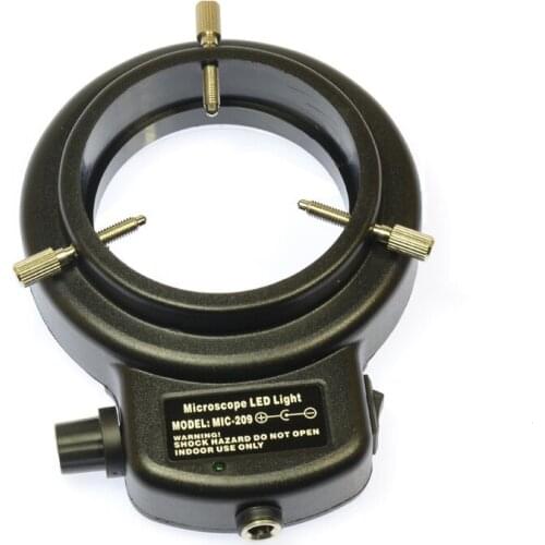 New 144 LED Bulb Microscope Ring Light Illuminator Adjustable Bright Lamp + Adapter