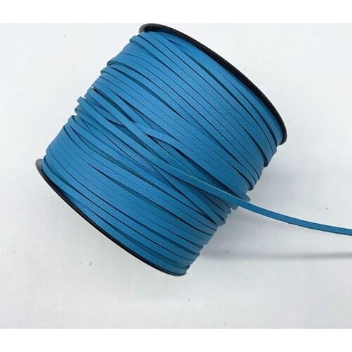 New 5yards 3mm Flat Faux Suede Braided Leather Lace Cord Korean Velvet Leather Handmade Thread String Rope for Jewelry Making#16