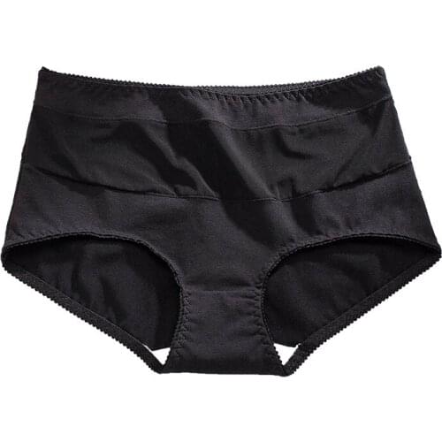 New Women Sexy Middle Waist Cotton Underwear Mesh Breathable Shapewear High Elasticity Soft Female Panties Back Hollow Briefs