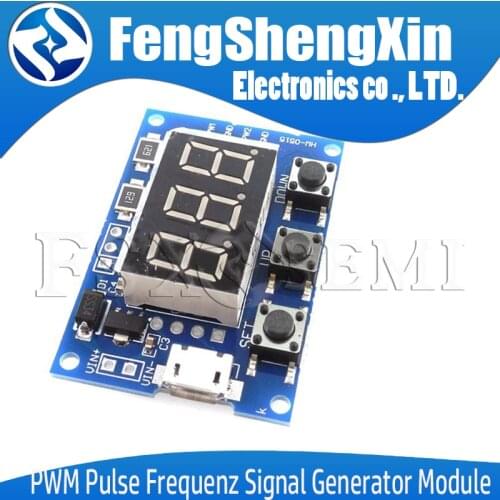 DC 5-30V Micro USB 5V Power Independent PWM Generator 2 Channel Dual Way Digital LED Duty Cycle Pulse Frequency Board Module