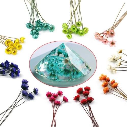 12 pcs Crystal Epoxy Mould UV Glue Mini Daisy Dried Flower Bracelet Ring Filler Nail Art Manual DIY Making Embossing Accessories