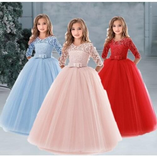 Christmas Party Dress For Teenage Girl Birthday Children Evening Ball Gowns Wedding Bridesmaid Dresses For Girls Formal Costume