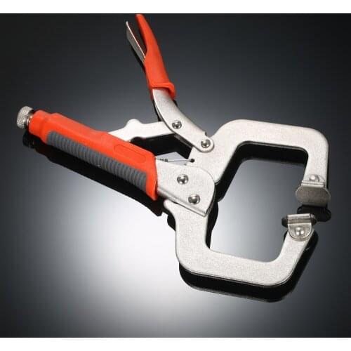 Locking Pliers Hand Tool 11" Locking C-Clamp Pliers with Rubber Grip Quick Release Clamp multitool