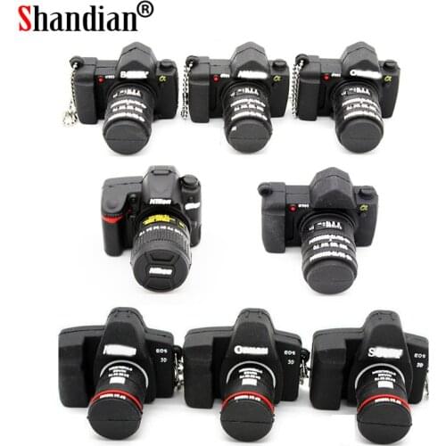 SHANDIAN Cartoon USB 2.0 Flash Drive 4GB 8GB 16GB 32GB 64GB 128GB Pen Drives Famous Brand Camera Memory Stick For Photography