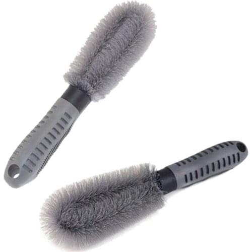 Auto Car Spoke Truck Motorcycle Alloy Wheel Brush Tire Rim Hub Clean Plastic Coated Wire Wash Washing Cleaning Tool