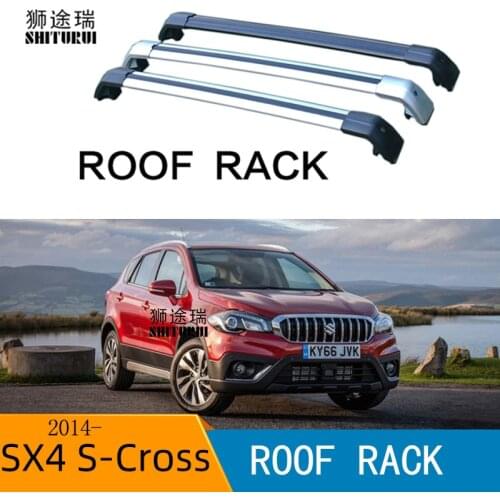 SHITURUI 2Pcs Roof Bars for SUZUKI SX4 S-Cross 2013 - 2019 Aluminum Alloy Side Bars Cross Rails Roof Rack Luggage Carrier